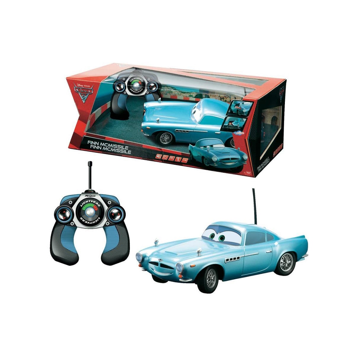 Jada Toys Cars - 203081009 - Voiture Radio Pilotée - Mater - Échelle 1/32 - Portée 27 MHz - Courbe Avant Droite et Arrière - 10 m - 14 cm - Pour Enfant à partir de 4 ans