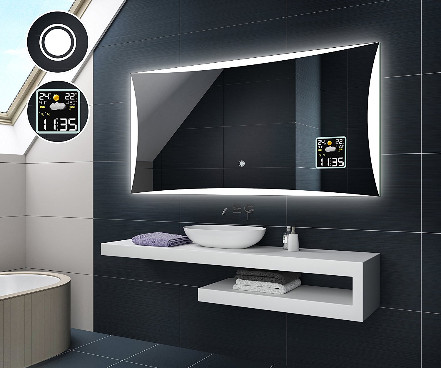 Miroir Muraux Salle De Bain Interrupteur Tactile Station M T O S3 Miroir Salle De Bain Wifi ~ Miroir Muraux Salle De Bain Interrupteur Tactile Station M T O S3