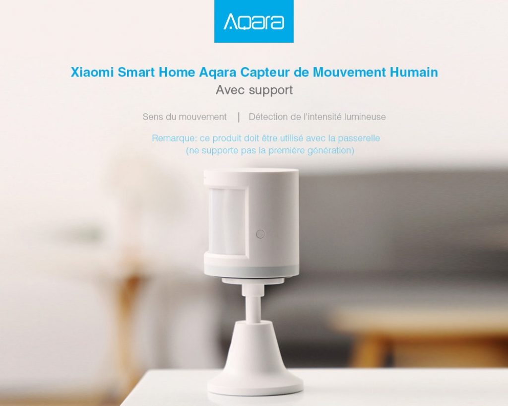 Aqara RTCGQ11LM Human Body Motion Sensor ZigBee Wireless Connection with 7M Distance Detection 2 Years Battery Life for Smart Home Security - White