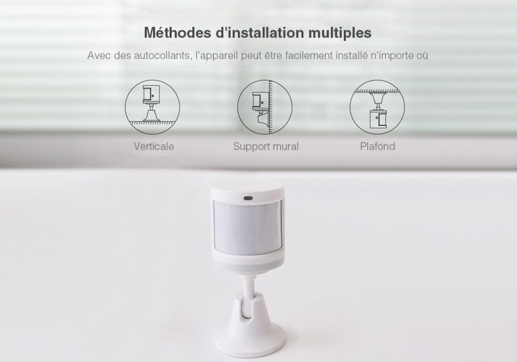 Aqara RTCGQ11LM Human Body Motion Sensor ZigBee Wireless Connection with 7M Distance Detection 2 Years Battery Life for Smart Home Security - White