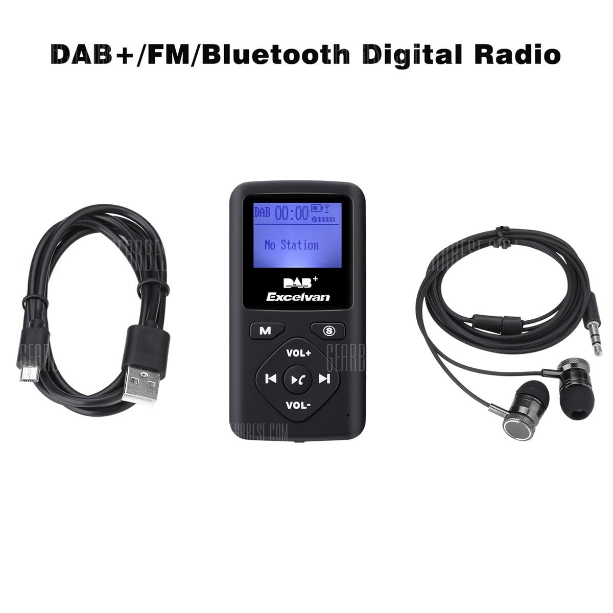 Excelvan Pocket Portable Digital DAB DAB+ FM Radio Bluetooth MP3 Player