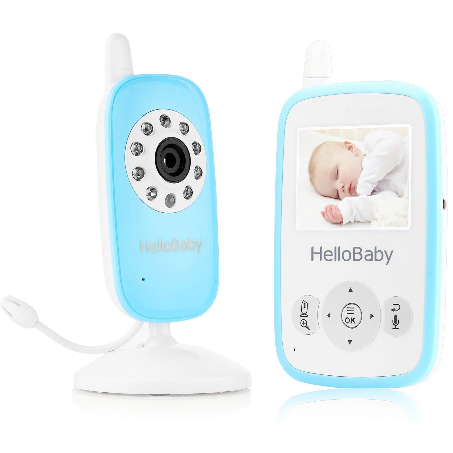 HelloBaby HB24 Bébé Moniteur Baby Monitor 2.4" Écran LCD Couleur 2.4