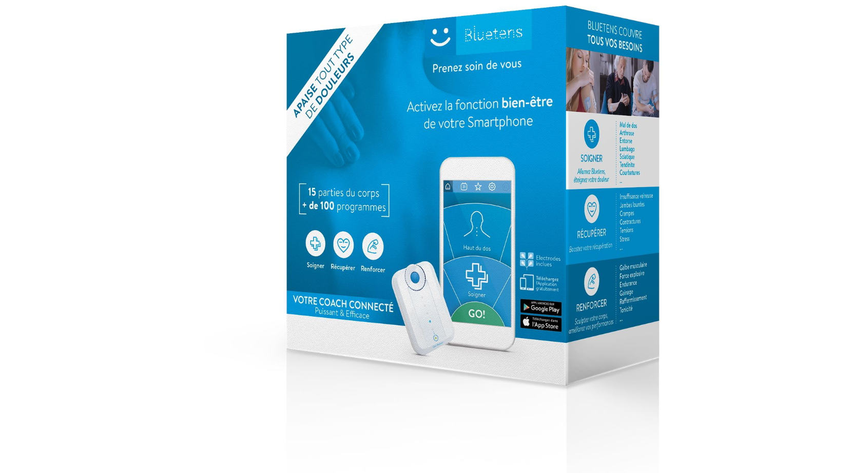 Appareil électrostimulation BLUETENS Connecté BLT02 - Blanc, Occasion