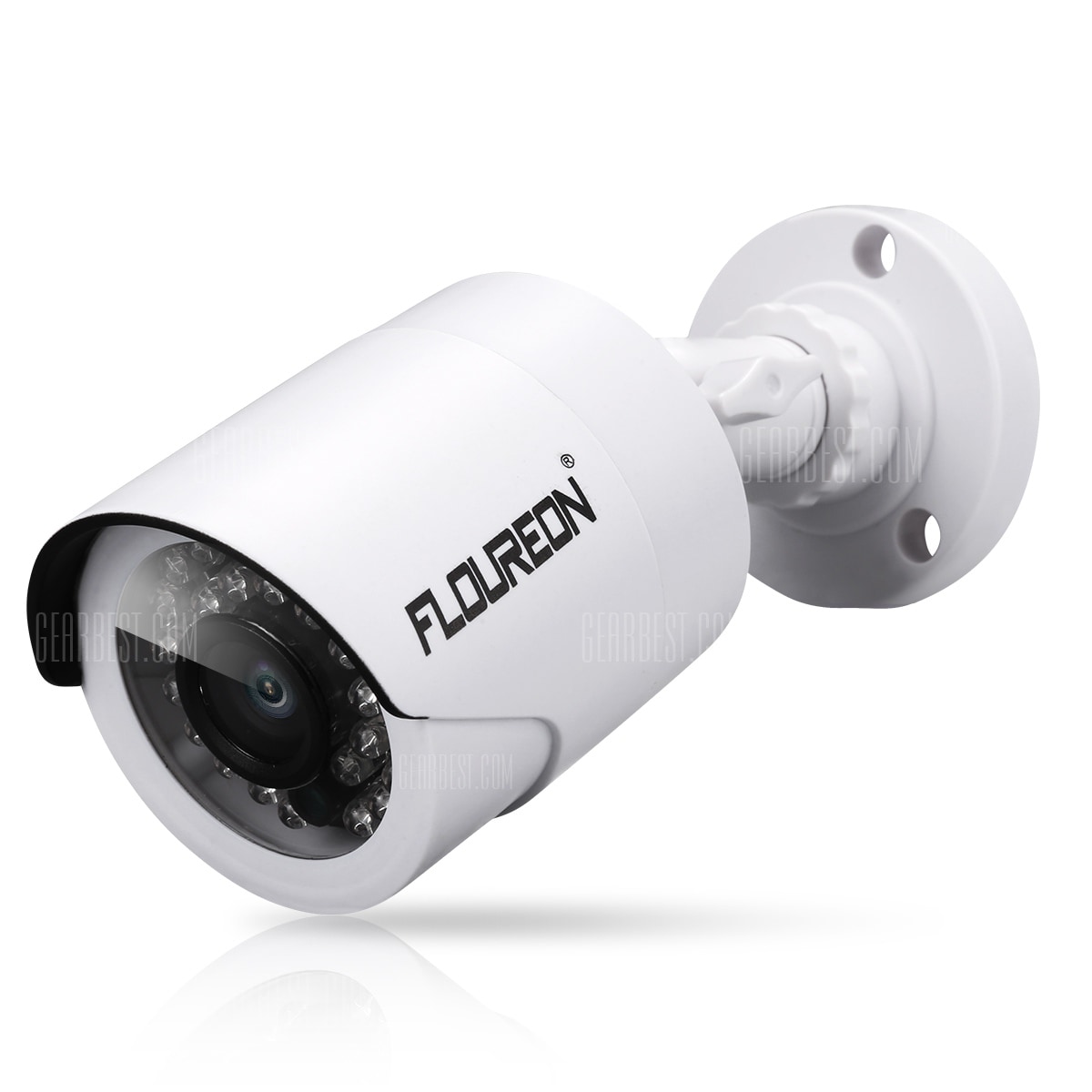FLOUREON 960P 1.3MP 2000TVL PAL CCTV DVR Security Camera - WHITE - Les ...