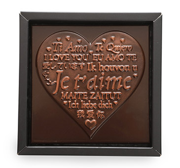 Carré de chocolat « Je t’aime »