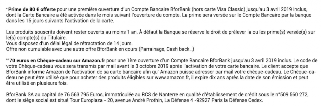 150€ offerts pour une ouverture de compte chez BforBank