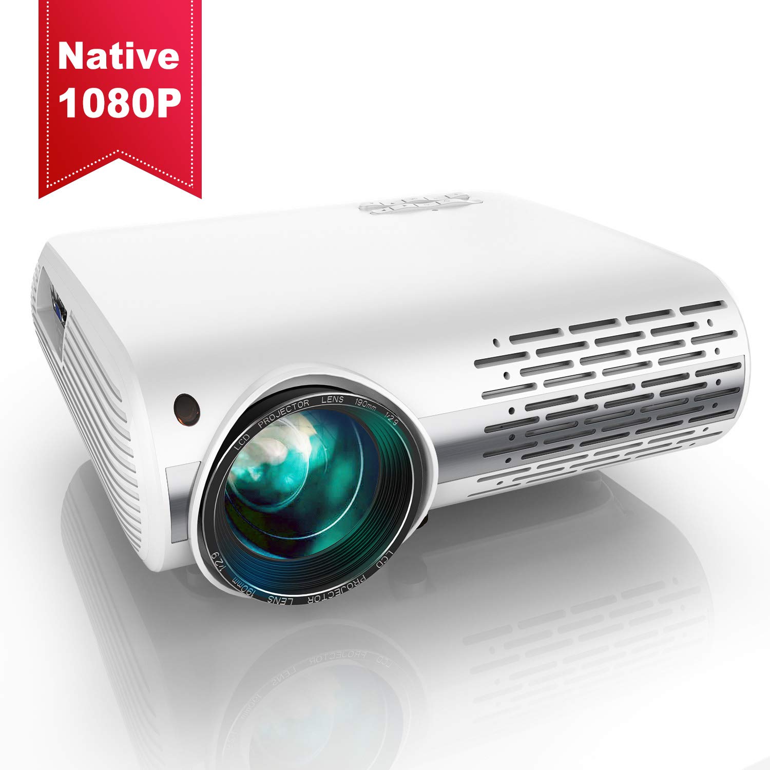 Amazon Vidéoprojecteur 4k Vidéoprojecteur, YABER 5500 Lumens Video Projecteur Full HD 1080P (1920