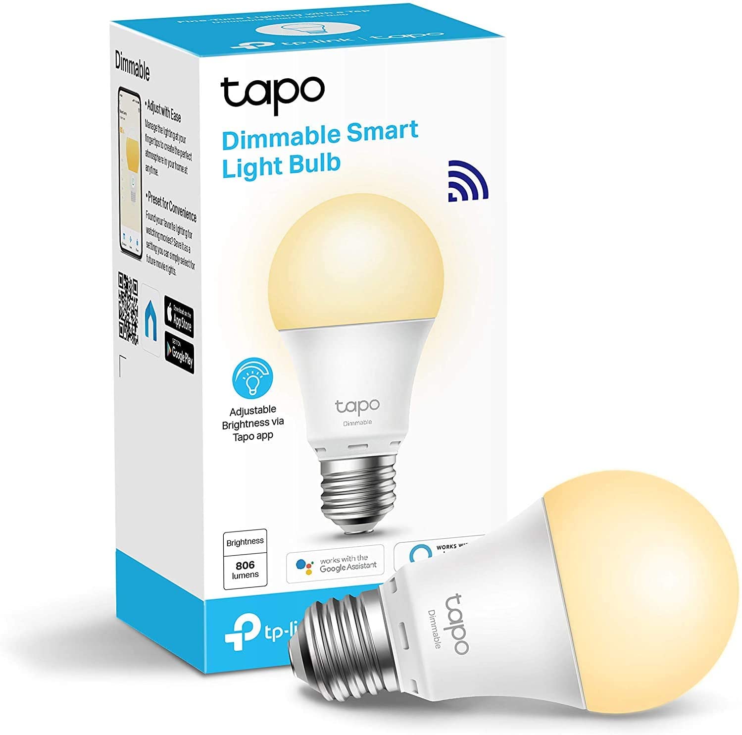 TP-Link Ampoule Connectée E27 Compatible Avec Alexa Et Google Home