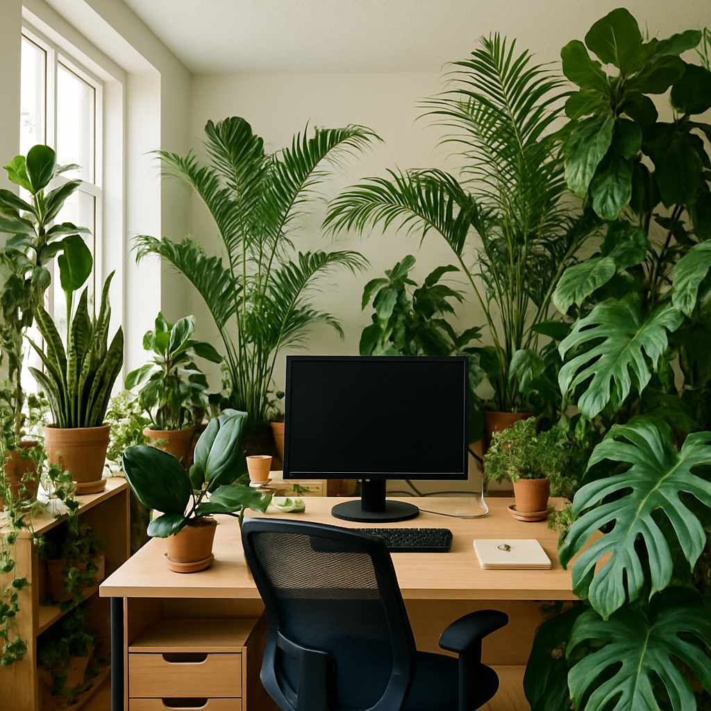 Écologie au travail : aménagement d’un bureau vert 3 découvrez comment aménager un bureau vert pour favoriser l'écologie au travail. apprenez des astuces pratiques pour intégrer des plantes, des matériaux durables et des solutions éco-responsables, tout en améliorant le bien-être et la productivité de vos collaborateurs.