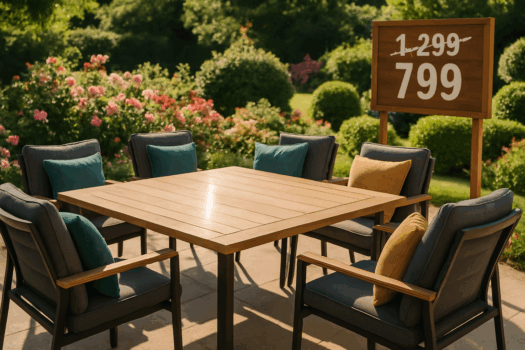 découvrez une opportunité incroyable avec la chute des prix des salons de jardin, réduits de plusieurs centaines d'euros. ne manquez pas cette chance de transformer votre espace extérieur tout en réalisant des économies significatives !