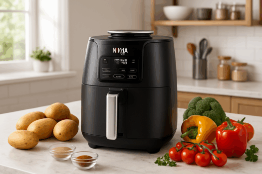 découvrez la friteuse sans huile ninja, l'appareil révolutionnaire qui vous permet de préparer des plats croustillants avec moins de graisse ! profitez d'une offre incroyable sur amazon et transformez votre façon de cuisiner pour une alimentation plus saine sans sacrifier le goût.