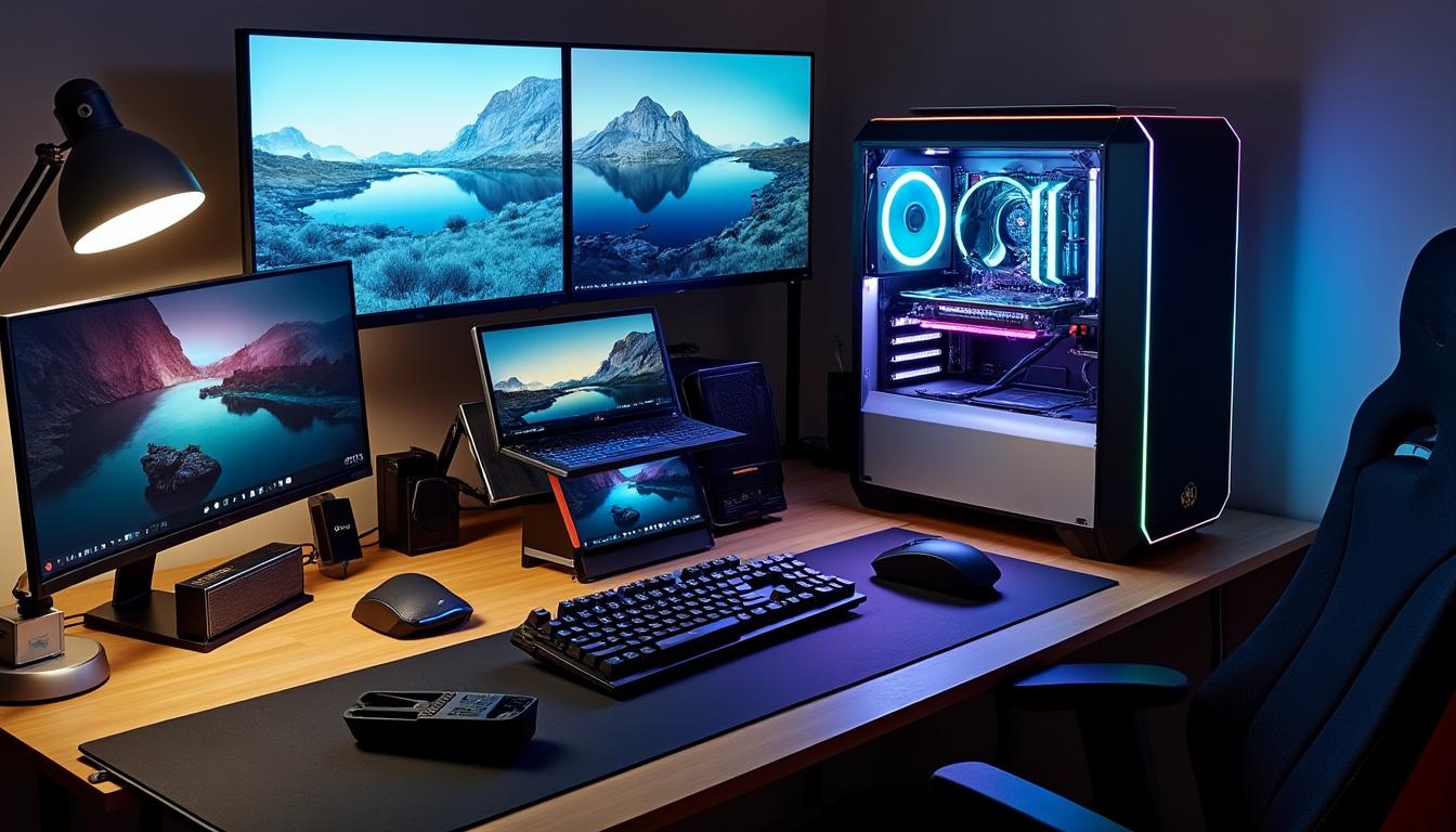 profitez d'une réduction de 150€ sur ce pc gamer équipé d'une rtx 5070 ti, idéal pour jouer en qhd 1440p. saisissez cette offre exceptionnelle pour une expérience de jeu optimale sur votre bureau !