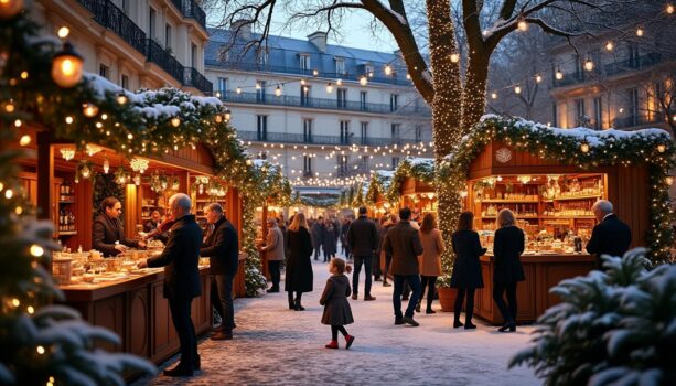 profitez d'une offre exceptionnelle au marché de noël dans le jardin secret d’un hôtel parisien : dégustations gratuites, animations festives et ambiance magique vous attendent !