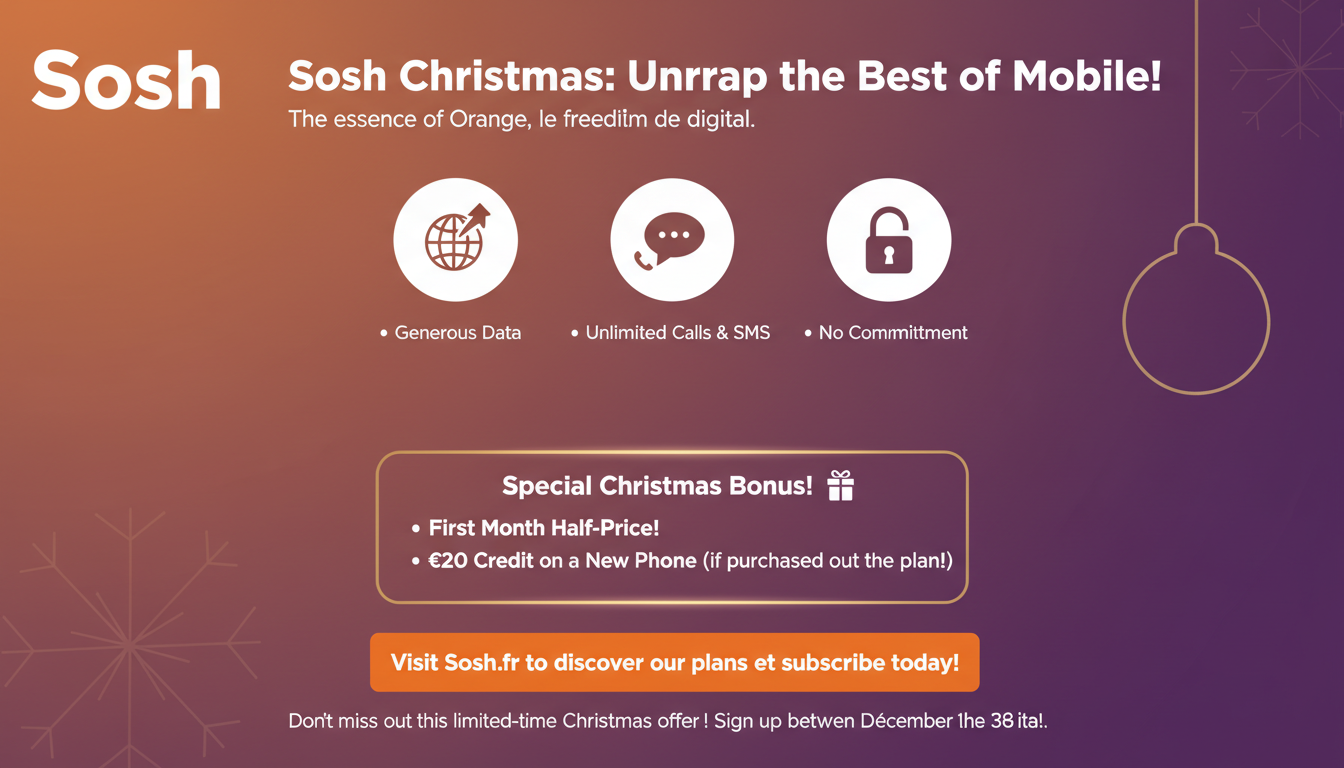 découvrez le forfait sosh de noël, une offre revisitée qui allie nouveauté et excellent rapport qualité-prix pour profiter pleinement de vos communications pendant les fêtes.