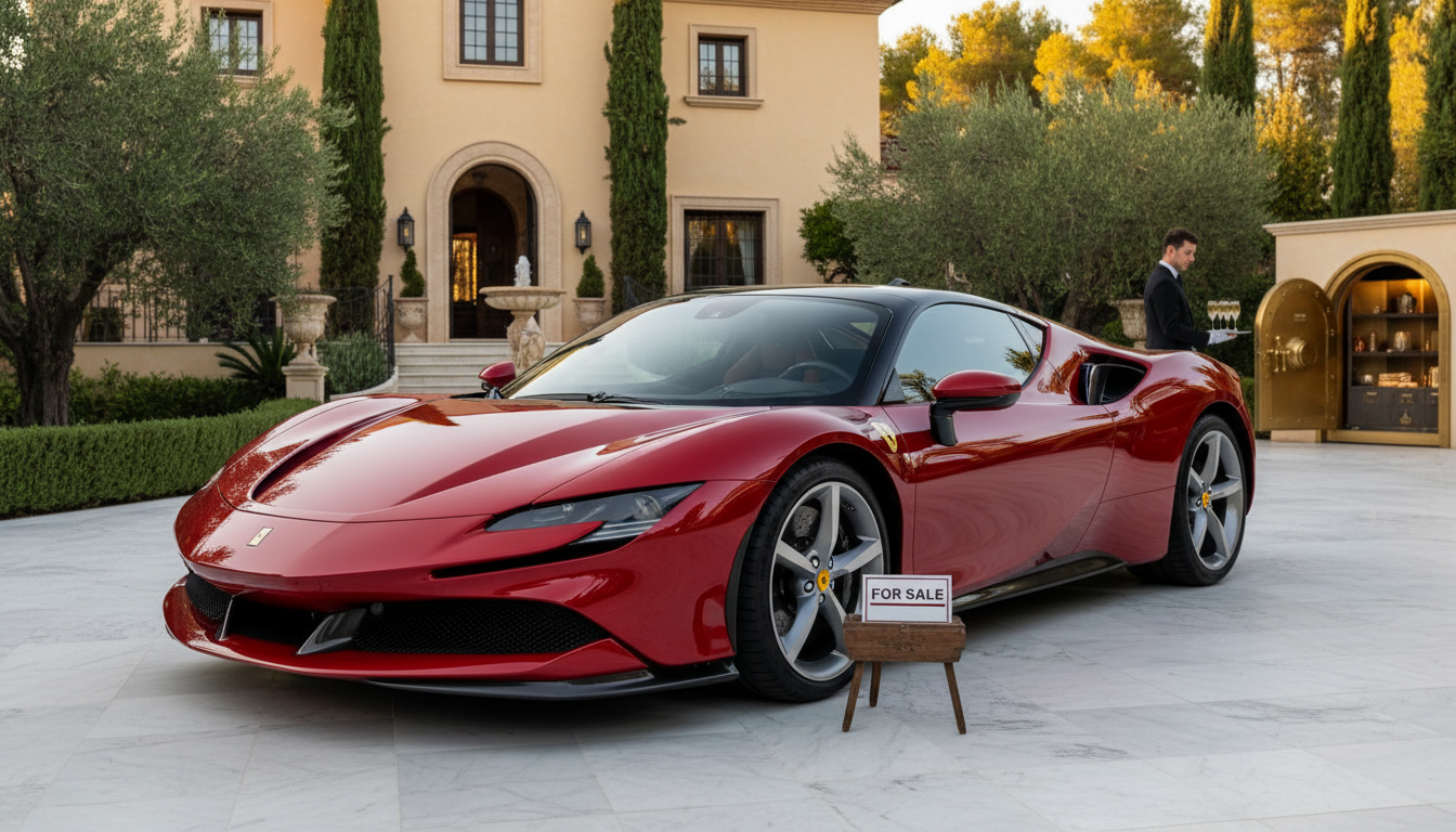 À vendre : L'ancêtre Ferrari SF90 de Carlos Sainz, affaire en or ou luxe excessif ? 4 découvrez l'histoire fascinante de la ferrari sf90 de carlos sainz mise en vente, un véritable bijou pour les passionnés ou un luxe démesuré à débattre.