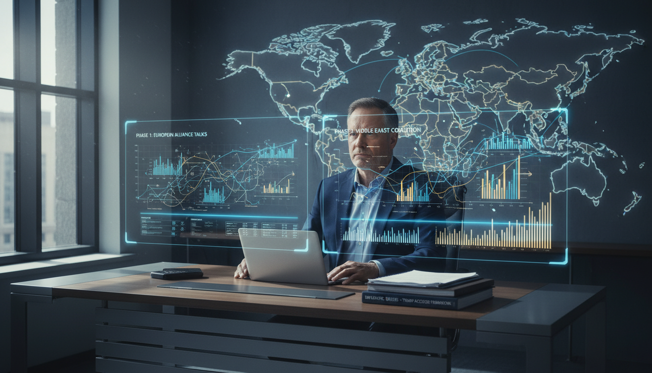 analyse d'un chercheur sur le cadre d'accord de trump, mettant en lumière la simultanéité de deux processus de négociation et leurs implications.