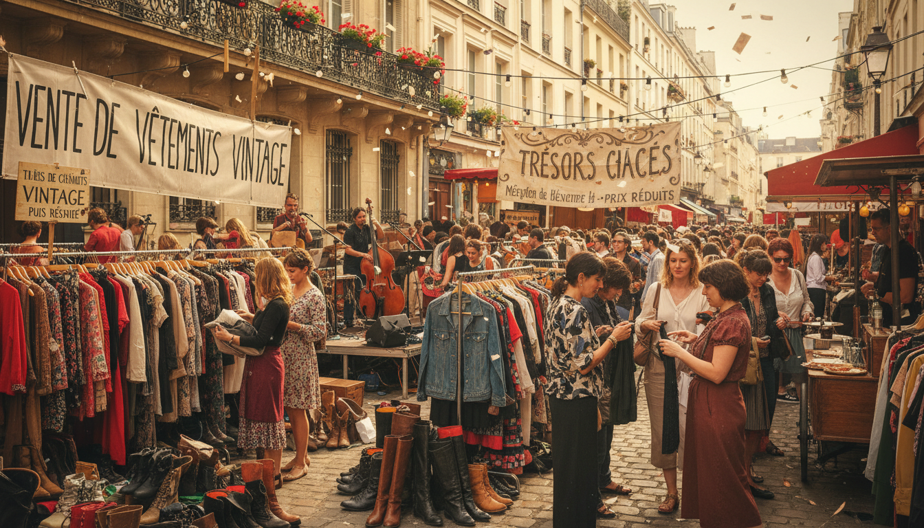 profitez de la grande braderie vintage chez minimaxxx à paris ce week-end : vêtements uniques à petits prix, de 1€ à 10€. ne manquez pas cette super affaire !