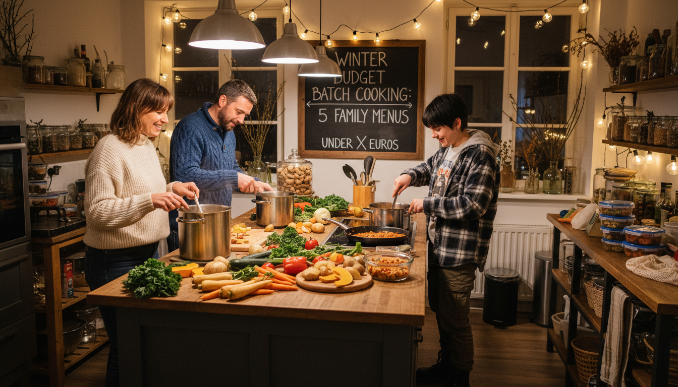 découvrez 5 menus familiaux économiques pour le batch cooking d’hiver, faciles à préparer et à moins de x € pour réchauffer vos repas en toute convivialité.