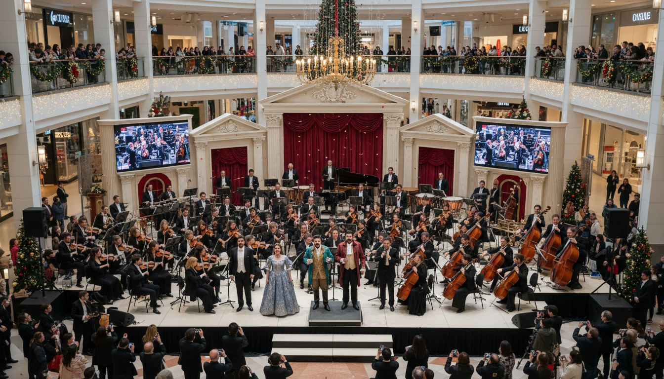 profitez d'une offre exceptionnelle au centre commercial de la défense : assistez gratuitement à un opéra unique avec 100 musiciens sur scène. ne manquez pas cet événement musical grandiose au cœur de paris.