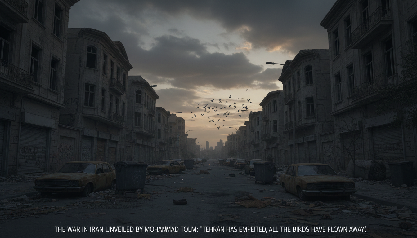 découvrez le témoignage poignant de l’écrivain mohammad tolouei sur la guerre en iran, décrivant une téhéran désertée où 'tous les oiseaux se sont envolés'.