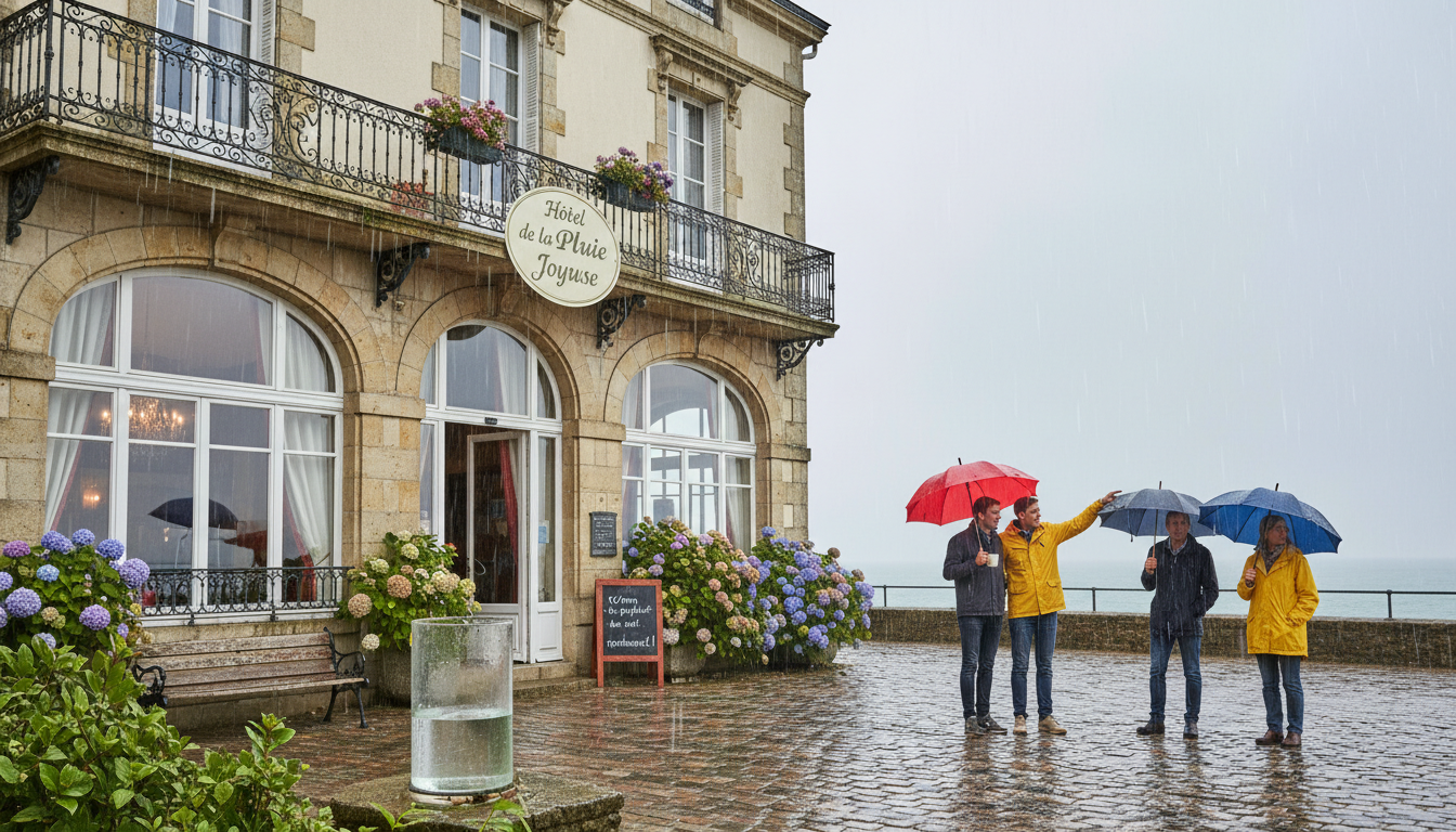 à pornic, profitez d'une offre unique : un hôtel rembourse 1 euro par nuit pour chaque millimètre de pluie, rendant votre séjour à la fois original et avantageux malgré la météo.