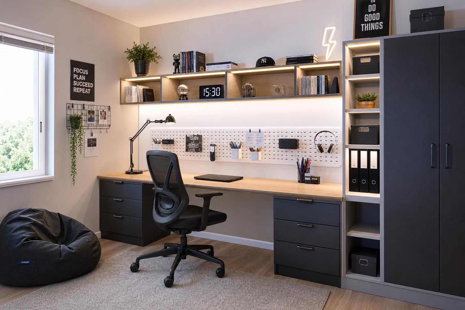 Aménager un coin bureau fonctionnel pour ado 14 découvrez comment aménager un coin bureau fonctionnel et adapté aux besoins d'un adolescent, alliant confort, organisation et style.