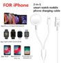 Mobile Phone smart watch 2 in 1 wireless charging cable for iPhone IWatch Iphone Xr Iphone cable Usb – White