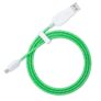 Flowing LED Glowing USB Type C Mobile Phone Charging Data Sync Cable 1m 2.1A – GREEN 1PC