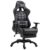 Gaming Chair with Footrest Blue – Germany Grey （entrepot DE）