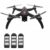 MJX Bugs 5W ( B5W ) WiFi FPV RC Drone – Black 3 Batteries