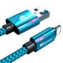 TIEGEM USB Cable for iPhone 6 6s 7 8 Plus X XS XR 2A Fast Charging Cables – Blue 100CM