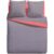 Parure housse de couette microfibre motif scandinave gris SCANDICOLOR
