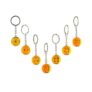 Portes clés Boules de crystal Dragon Ball Z – 2.5cm 7 Stars Crystal Balls Set Keychain Keyring Pendant 7PCS – ORANGE