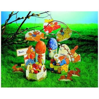 Maquette en carton pour enfants : Oeufs de Pâques