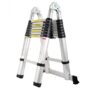 Finether KT250D 5M Portable Heavy Duty Multi-Purpose Aluminum Folding Telescoping Ladder – SILVER