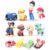 Plastic Action Figure Anime Character Model Home Office Decor – 12Pcs / Set – COLORMIX