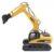 HUINA 1550 1:14 2.4GHz 15CH RC Alloy Excavator – RTR – YELLOW