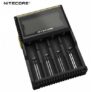 Nitecore D4 Li-ion Ni-MH NiCd LiFePO4 Smart LCD Battery Charger – BLACK EU PLUG
