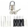Kit d&rsquo;apprentissage ouverture de cadenas transparent 19 en 1