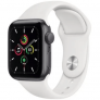 Apple Watch SE (GPS) – Boitier 40 mm aluminium argent avec bracelet sport blanc