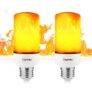 Pair of Lightme YY – 6606 – 1 LED 4W Flame Effect Light Bulb – WHITE 2PCS