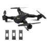 TIANQU XS809W Foldable RC Quadcopter – RTF – WITH THREE BATTERIES, 2MP CAMERA + AIR PRESS ALTIT BLACK