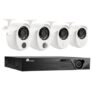 Système de vidéosurveillance Houzetek SN – NVK – 8003W10 Four Channel DVR Security Kit – US PLUG (2-PIN) WHITE