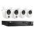 Système de vidéosurveillance Houzetek SN – NVK – 8003W10 Four Channel DVR Security Kit – US PLUG (2-PIN) WHITE