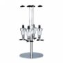 Excelvan Bar Butler 4 Bottle Optic Drink Dispenser Stand Wall Bracket Wine Dispenser Solo Optic Spirit Drinkware Set – SILVER