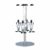 Excelvan Bar Butler 4 Bottle Optic Drink Dispenser Stand Wall Bracket Wine Dispenser Solo Optic Spirit Drinkware Set – SILVER