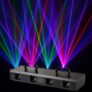 4 Lasers multicouleurs Disco Pub Party Stage Beam Light – UK PLUG BLACK