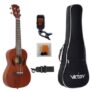 Concert Ukulele 23 Inch Mahogany Aquila Strings Beginner Kit ( Devil ) – SANGRIA