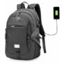 Sac à dos connecté avec port Usb Men Casual Durable Canvas Backpack with USB Port