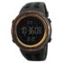 SKMEI Large Dial LED Digital Waterproof Alarm Calendar Fashion Casual Watch – BLACK